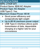 BTI 2YK0F-BTI 65W TYPE-C AC ADAPTER - Compatible OEM: 2YK0F