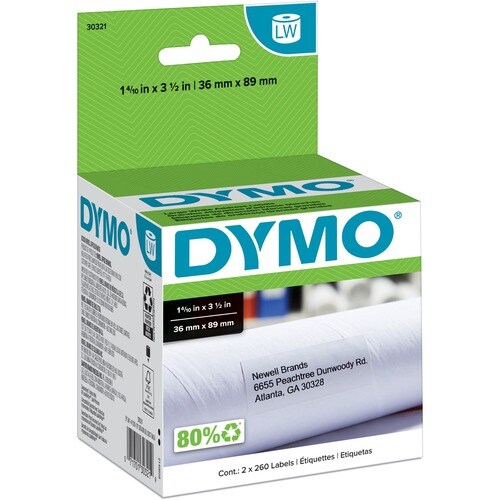 Dymo 30321 Large Address Labels - 1 2/5"" Width x 3 1/2"" Length