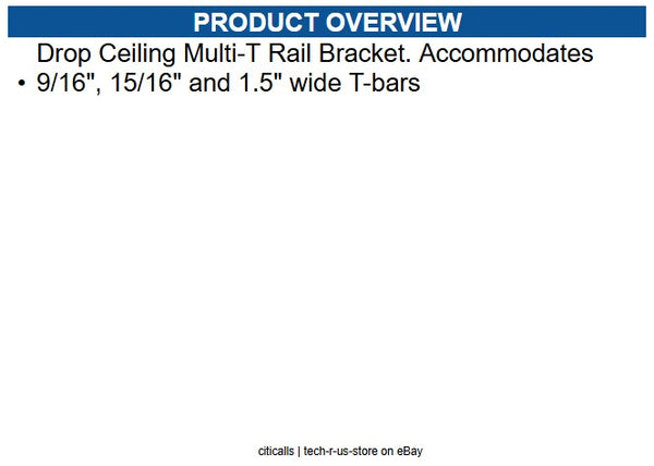 Extreme Networks 30518 Drop Ceiling Multi-T Rail Bracket
