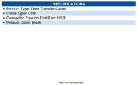 Star Micronics 30729190 USB Data Transfer Cable 6 ft - First End: USB - Black