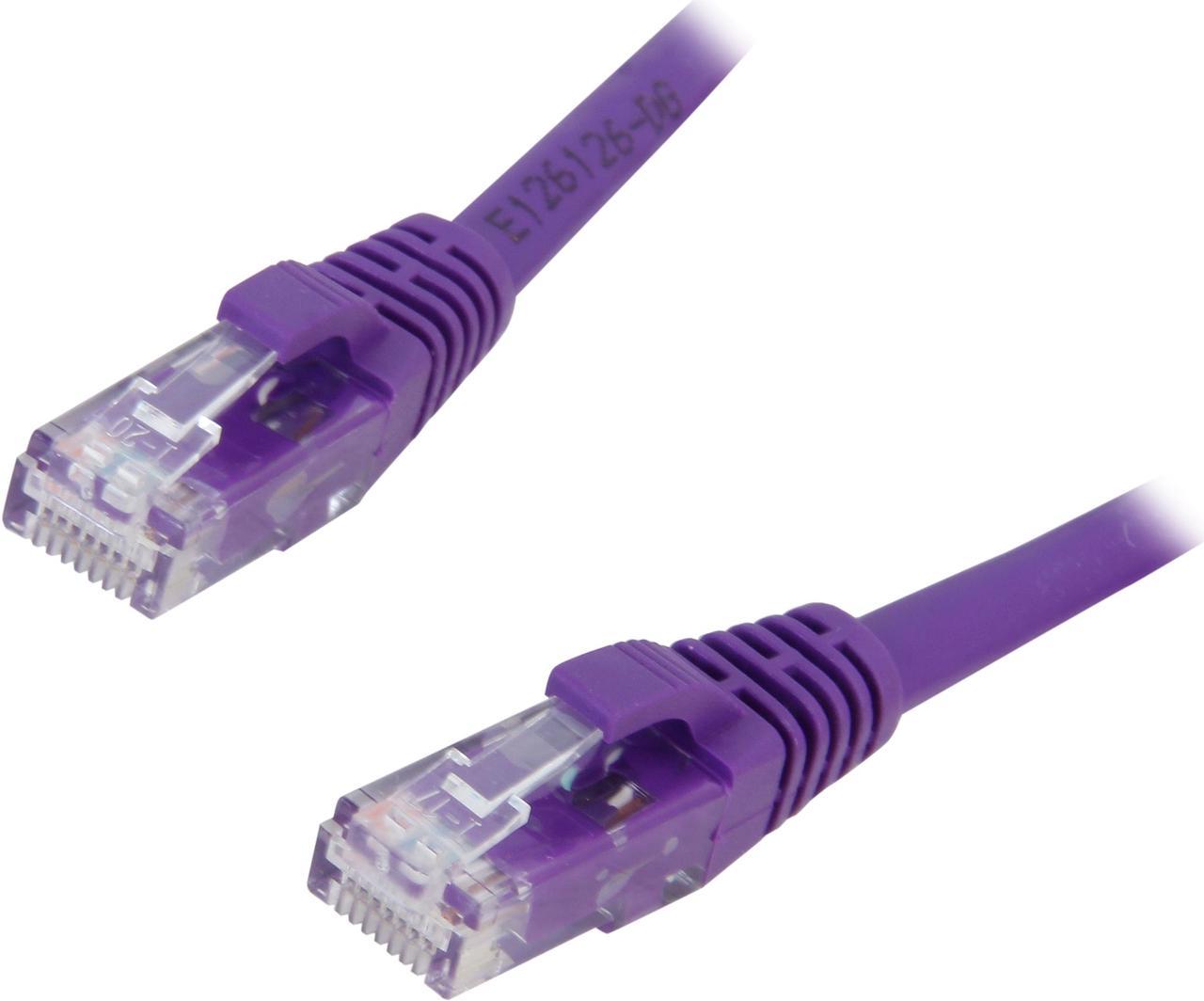 CablesToGo 31347 5FT Snagless Unshielded Ethernet Network Patch Cable, Purple