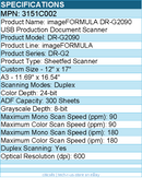Canon 3151C002 imageFORMULA DR-G2090 USB Production Document Scanner