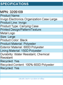 Case Logic 3205109 Invigo Carrying Case Electronic Equipment, Cable, Earbud
