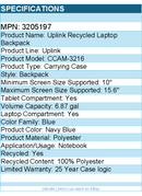 Case Logic 3205197 Uplink Carrying Case (Backpack) for 10" to 15.6" Notebook