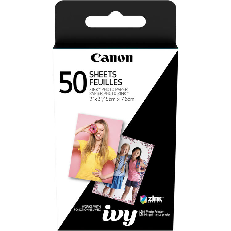 Canon 3215C001 2 x 3" ZINK White Photo Paper Pack (50 Sheets)