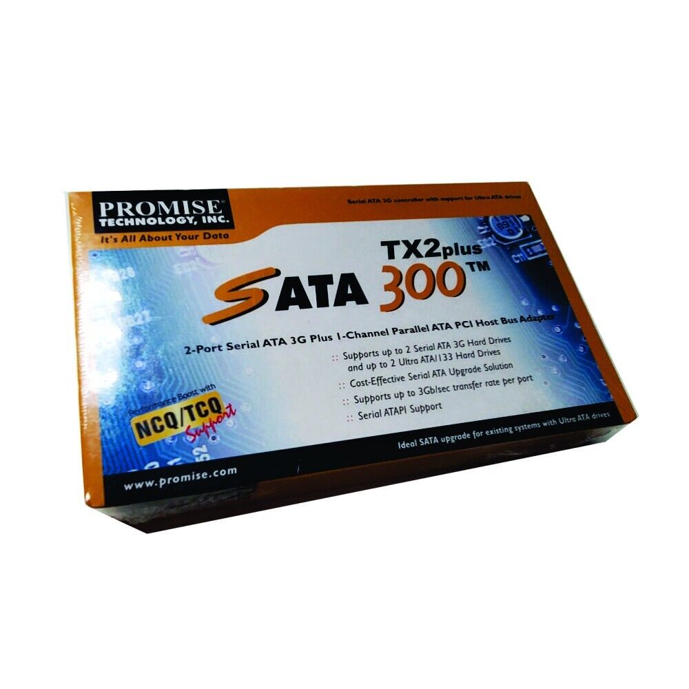 PROMISE SATA300 TX2 SATA PATA Controller Card SATA ATA 300 44 PIN IDC Ultra 133