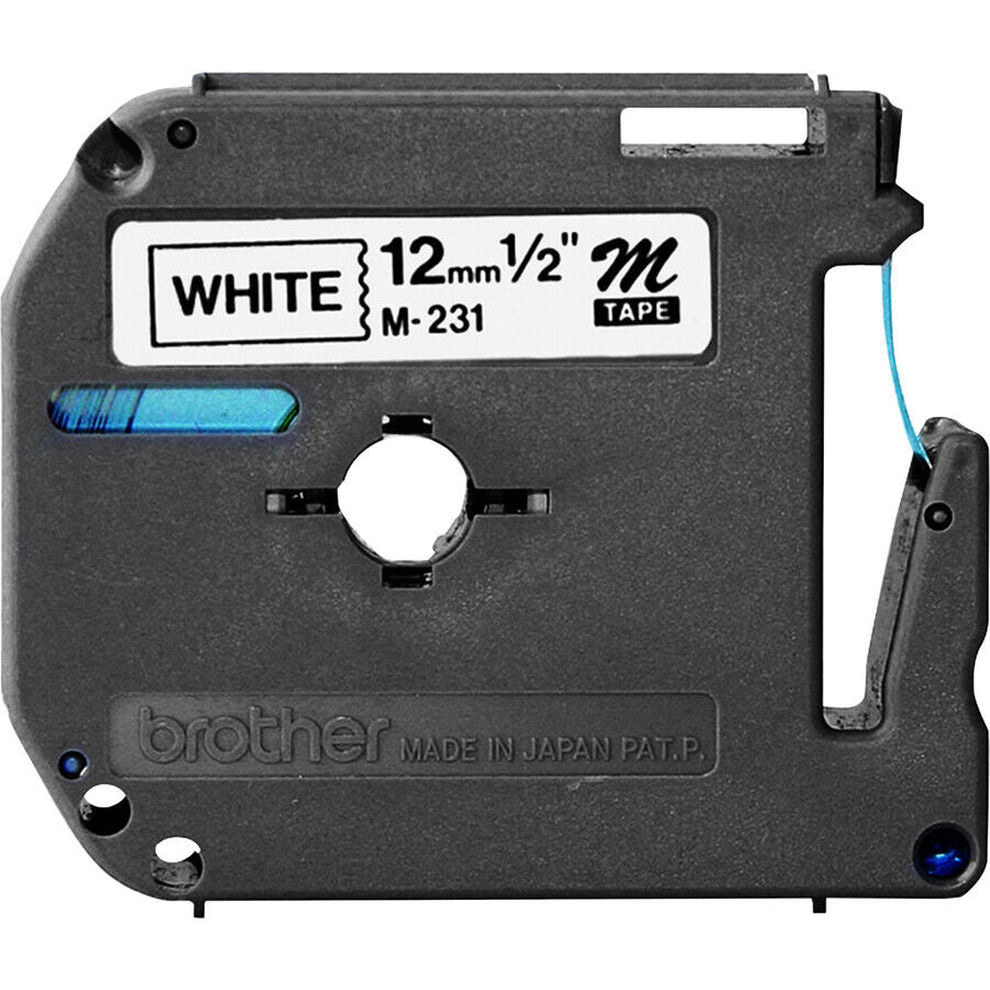 Brother P-Touch Tape M231 1/2" x 26FT Direct Thermal White Non Laminated Label