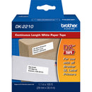 Brother DK2210 1.1" x 100FT (29mmx30.4m) Continuous Length White Paper Tape