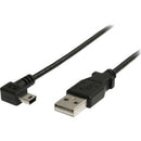 StarTech USB2HABM3RA 36" 3FT Mini USB Cable A to Right Angle Mini B Black