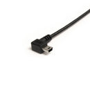 StarTech USB2HABM3RA 36" 3FT Mini USB Cable A to Right Angle Mini B Black