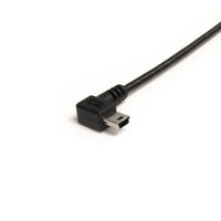 StarTech USB2HABM3RA 36" 3FT Mini USB Cable A to Right Angle Mini B Black