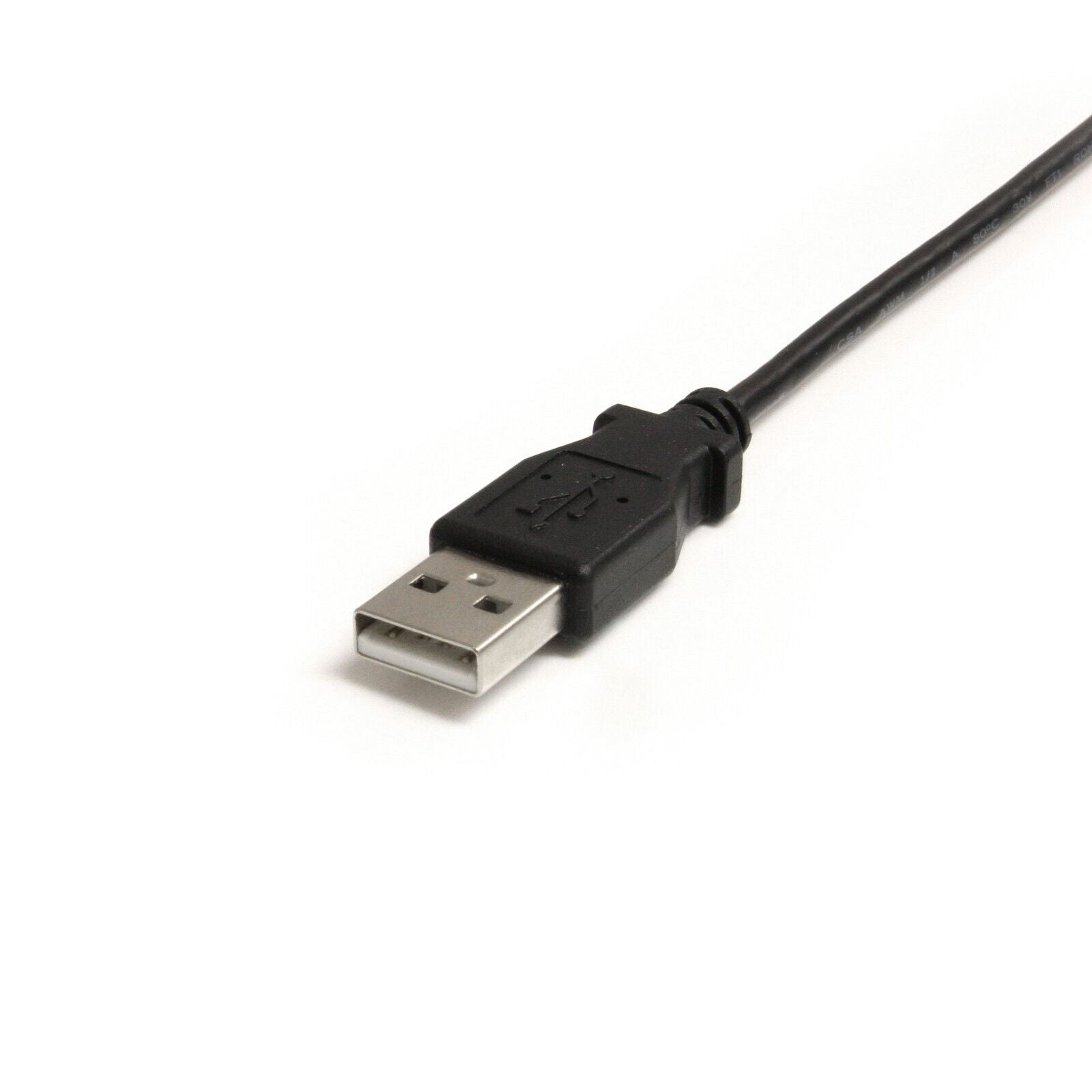 StarTech USB2HABM3RA 36" 3FT Mini USB Cable A to Right Angle Mini B Black