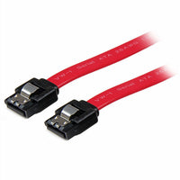 StarTech LSATA12 12in Latching SATA Cable - Copper - 1 ft - Male SATA - 12 - Red