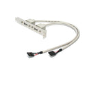 StarTech USBPLATE 2 Port USB A Female Slot Plate Adapter Motherboard Header