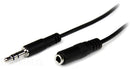 StarTech MU1MMFS 1m Slim 3.5mm Stereo Extension Audio Cable M/F iPhone CellPhone