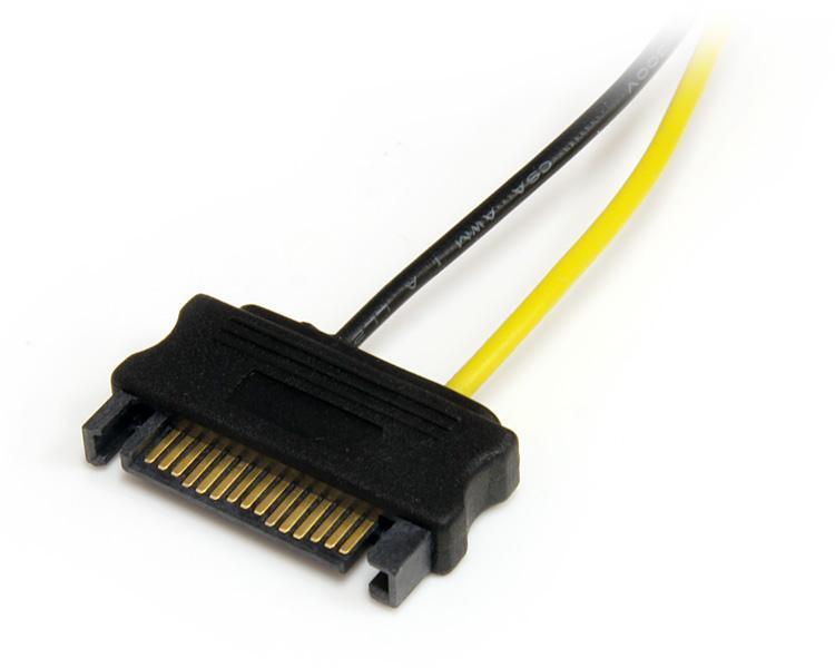 StarTech SATPCIEXADAP 6in SATA Power to 6 Pin PCI Express Video Card Power Cable