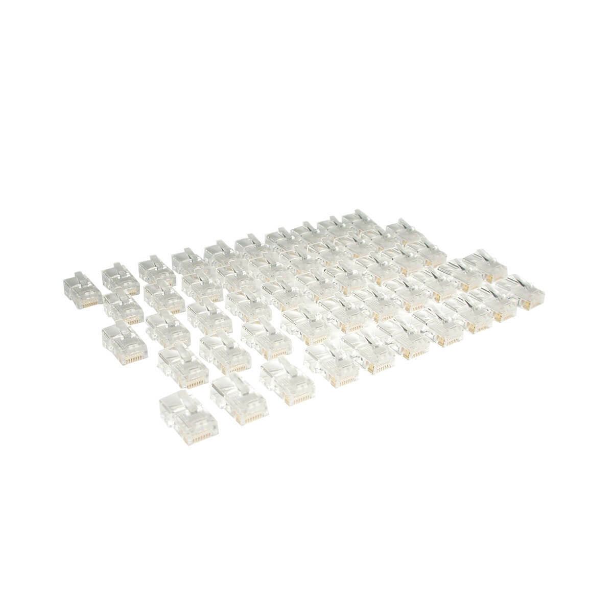 Tripp Lite N031-050 Male RJ45 RJ-45 50 pieces Ethernet Connector Plug Clear Unit