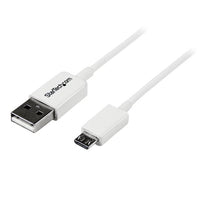 StarTech USBPAUB50CMW 0.5m White Micro USB Cable A to B Sync Charge Android Cell