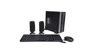 Pixxo CB-509E Mini-ITX Steel Black Computer Case w Speaker Keyboard Mouse Power