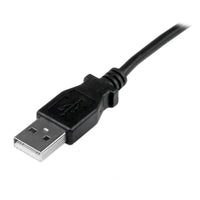 StarTech USBAMB1MU 1m Mini USB Cable A to Up Angle Mini B Male to Male Black