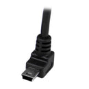 StarTech USBAMB1MU 1m Mini USB Cable A to Up Angle Mini B Male to Male Black