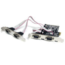 StarTech PEX4S553 4 Port Native PCI Express RS232 Serial Adapter Card with 16550