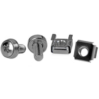 StarTech CABSCREWM6 50 Pkg M6 Mounting Screws and Cage Nuts for Server Rack