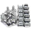 StarTech CABSCREWM6 50 Pkg M6 Mounting Screws and Cage Nuts for Server Rack