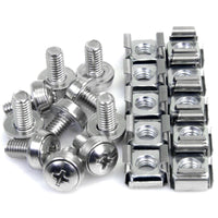 StarTech CABSCREWM6 50 Pkg M6 Mounting Screws and Cage Nuts for Server Rack
