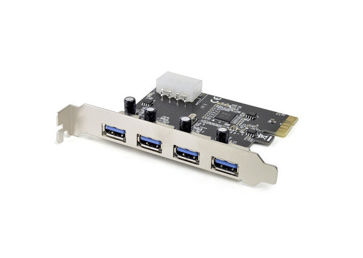 NEWWAY EXP4PA 4-Port SuperSpeed USB 3.0 PCI Express x1 Controller Card Win7 8 XP