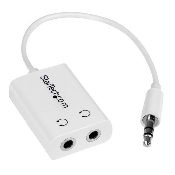 StarTech MUY1MFFADPW White Stereo Splitter Adapter - 3.5mm Male to 2x 3.5mm