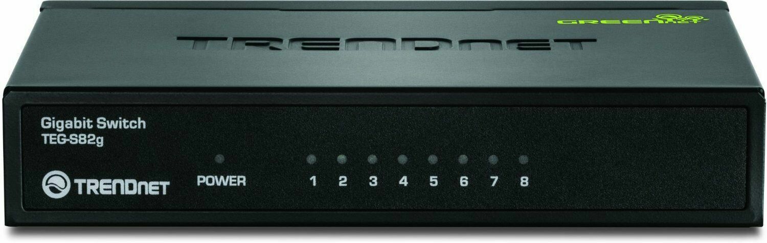 TRENDnet TEG-S82g 8-Port Unmanaged Gigabit GREENnet Desktop Metal Housing Switch