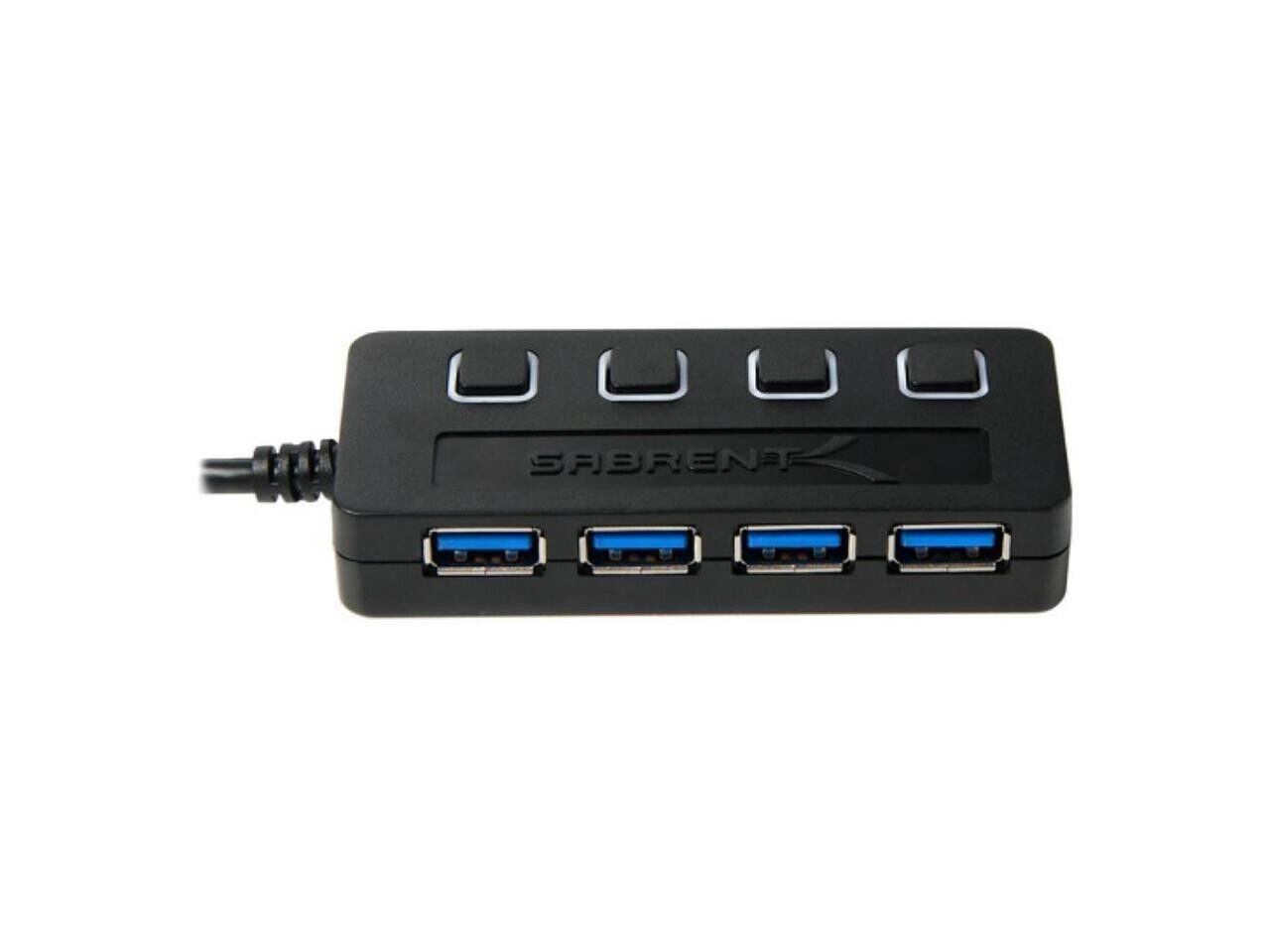 Sabrent HB-UM43 4-Port USB 3.0 Portable thin HUB with Power Switches