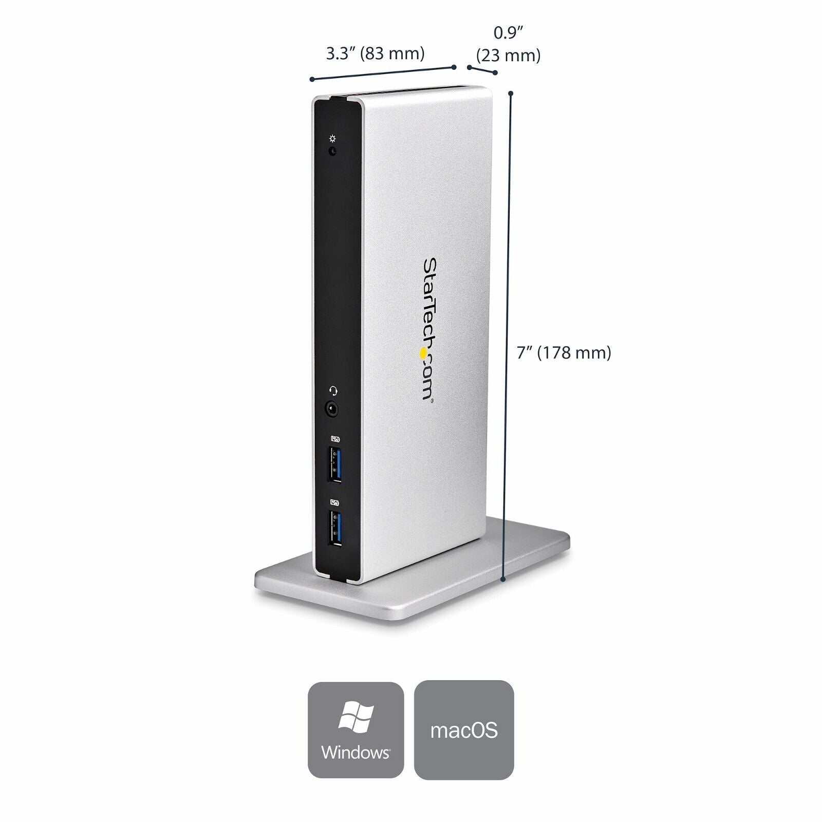 StarTech USB3SDOCKDD Universal USB 3.0 Laptop Docking Station w/ Dual DVI Video