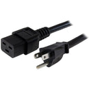 StarTech PXT515C19146 6ft Heavy Duty PC AC Power Cord NEMA 5-15P C19 15A 14AWG