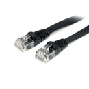 StarTech FLAT45BK3 3 ft Black Flat Molded RJ45 Network UTP Cat 5e Patch Cable