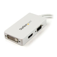 Startech MDP2VGDVHDW 3-in-1 Mini DisplayPort to VGA DVI HDMI Converter White