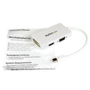 Startech MDP2VGDVHDW 3-in-1 Mini DisplayPort to VGA DVI HDMI Converter White