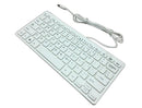 CHN Lot 2 CQT 78 Keys Mini Slim Lightweight Wired USB Plastic White Keyboard Win
