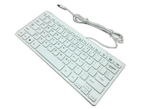 CHN Lot 2 CQT 78 Keys Mini Slim Lightweight Wired USB Plastic White Keyboard Win
