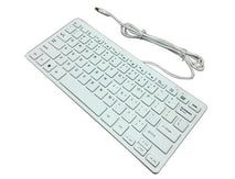 CHN Lot 2 CQT 78 Keys Mini Slim Lightweight Wired USB Plastic White Keyboard Windows