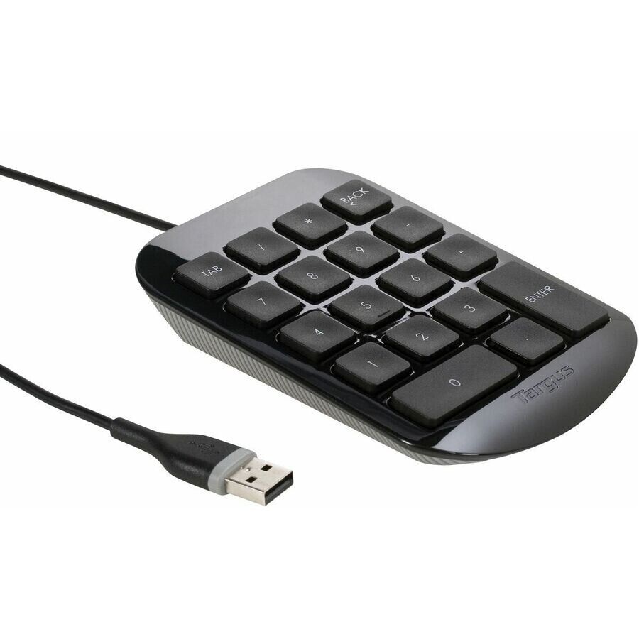 Targus AKP10US Numeric Keypad - Ergonomic - USB - Wired - 3 ft