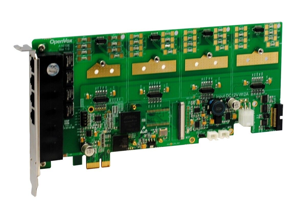 Openvox A1610E Series 16 Port FXS FXO Analog PCI-E Base Asterisk Card