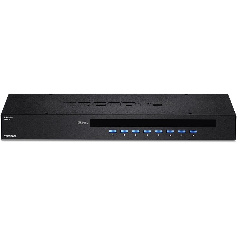 TRENDnet TK-803R 8-Port VGA USB PS/2 Rackmount KVM Switch Auto-Scan