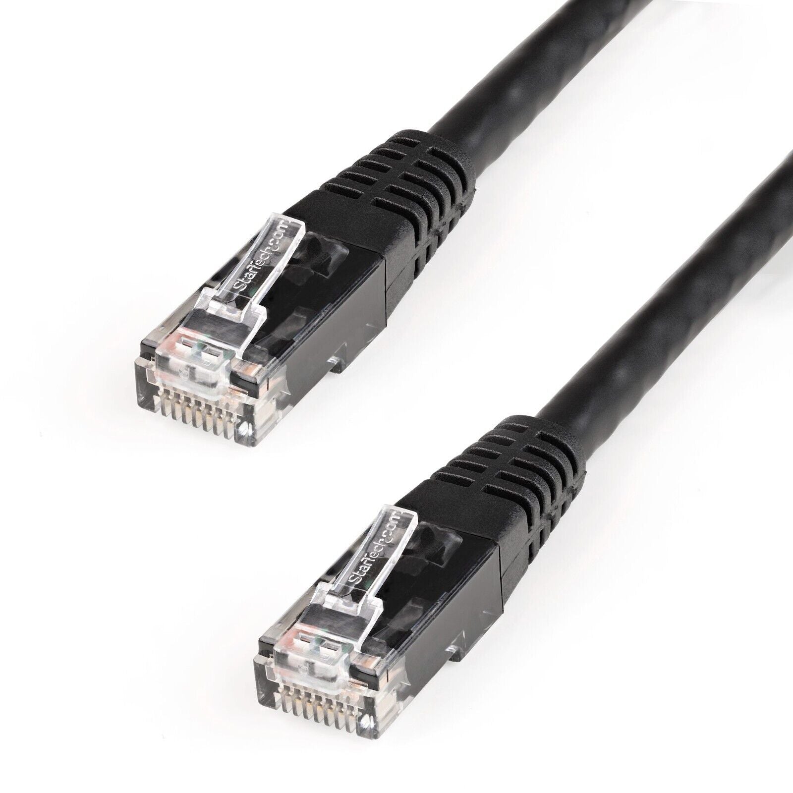 StarTech C6PATCH15BK 15ft CAT6 Ethernet Cable - Black Molded Gigabit - 100W PoE