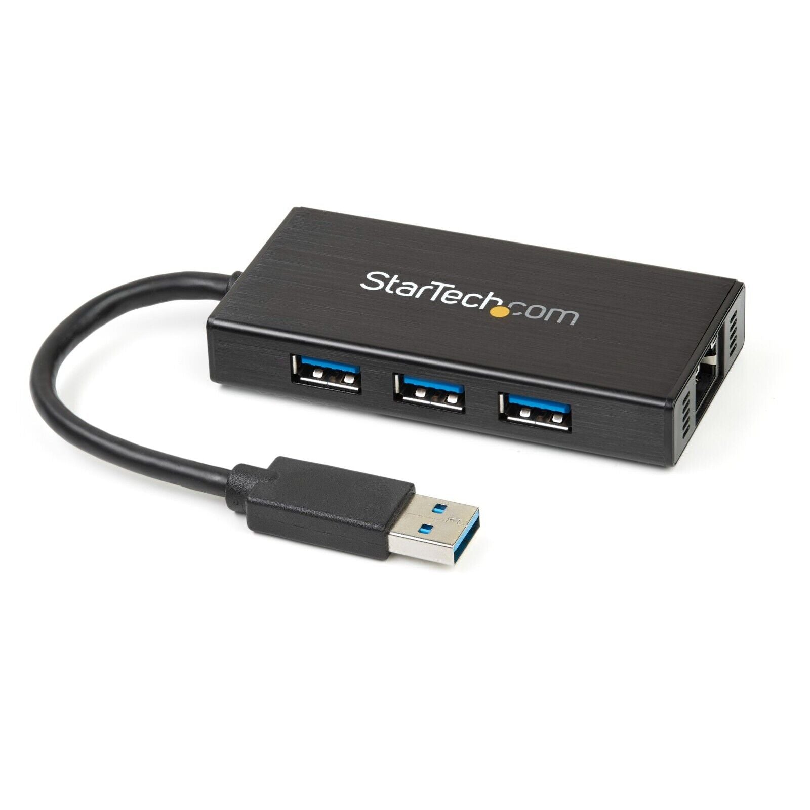 StarTech ST3300GU3B 3 Port Portable USB 3.0 Hub with Gigabit Ethernet Adapter