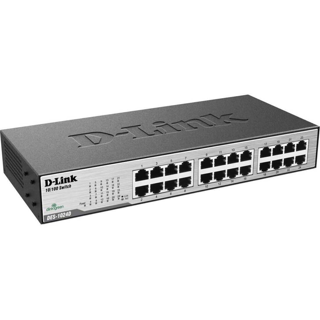 D-Link DES-1024D Fast Ethernet Unmanaged Rack Mount Switch 24-Port 10/100 Mbps