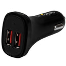 StarTech USB2PCARBKS Dual Port USB Car Charger - Black - High Power 24W/4.8A