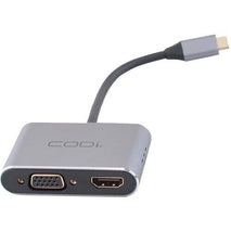 CODi A01063M 4-In-1 USB-C Display Adapter (HDMI, VGA, USB-C PD, USB-A 3.0)