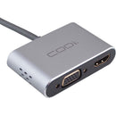 CODi A01063M 4-In-1 USB-C Display Adapter (HDMI, VGA, USB-C PD, USB-A 3.0)